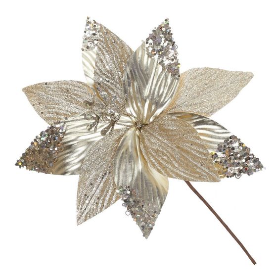 Цветок искусственный &quot;Пуансеттия&quot;, L28 W30 H40 см