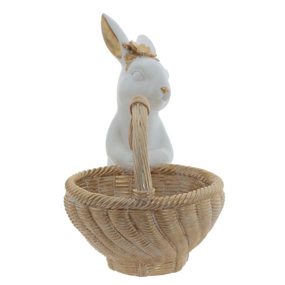 Фигурка декоративная &quot;Заяц с корзиной&quot;, L24 W15 H24 см