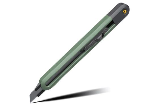 Технический нож &quot;Home Series Green&quot; Deli HT4009L ширина лезвия 9мм, эксклюзивный дизайн, корпус из высококачественного софттач пластика