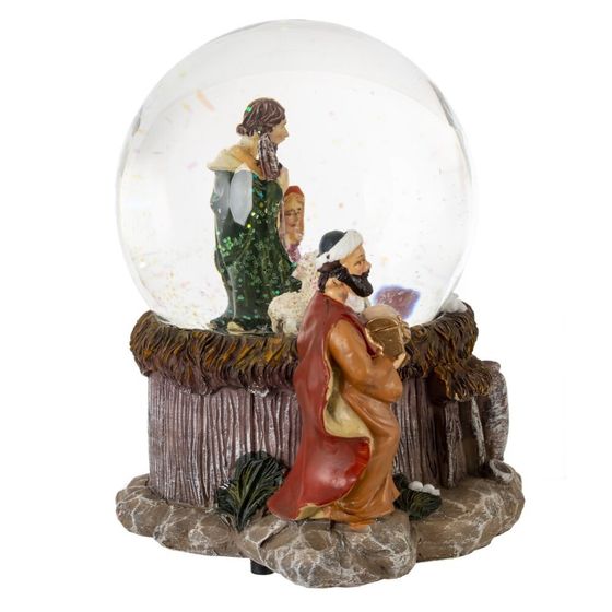 Фигурка декоративная &quot;Рождество&quot; в стекл шаре (ключ, музыка), D 10 см, L16 W12,5 H16,5 см