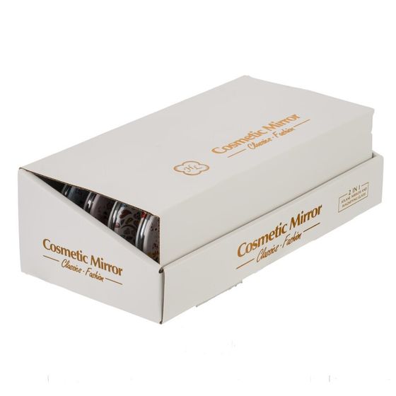 Зеркало карманное, Д7 Ш7 В1 см, 4в.