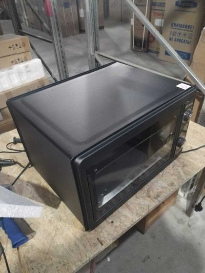 УЦЕНКА-Мини-печь Delta D-0122 черная 37л 1300Вт -(в двух местах пережат провод, плохая упаковка)
