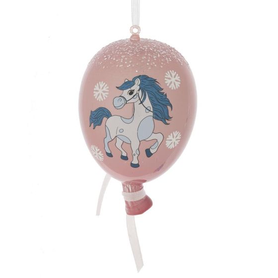 Украшение новогоднее &quot;Воздушный шарик с лошадкой&quot;, L7 W7 H11 см