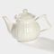 !09 Заварочный чайник «Тюльпан», 700 мл, с подогревом, бамбуковая подставка, фарфор, белый