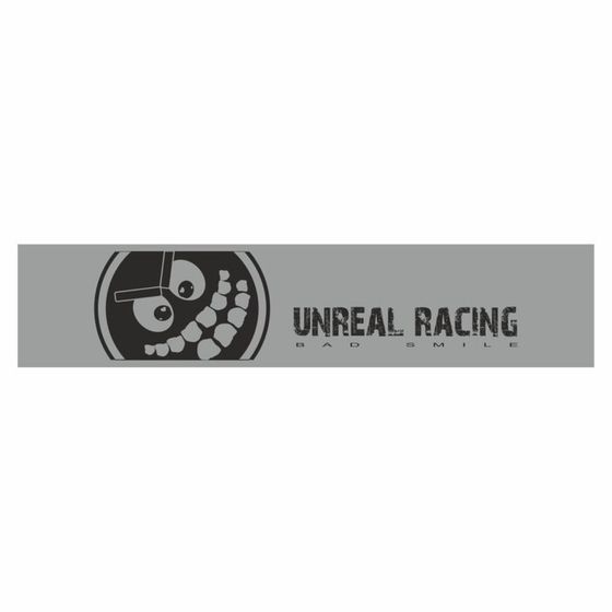 Полоса на лобовое стекло &quot;Unreal Racing&quot;, серебро, 1300 х 170 мм