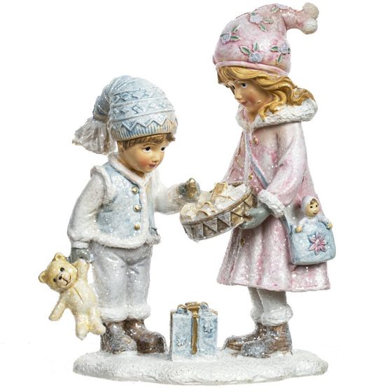 Фигурка декоративная "Дети", L10 W5 H12,5 см