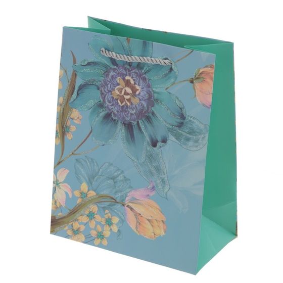 Пакет подарочный (бумага 210г/м2, блок 12шт), L18 W10 H23 см, 4в.