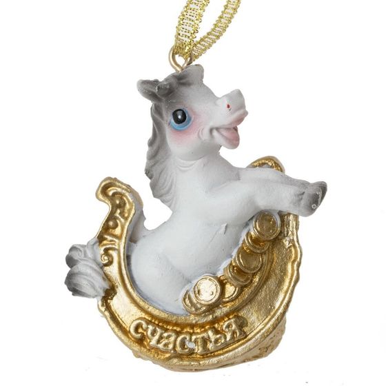 Фигурка декоративная подвесная &quot;Лошадка&quot;, L5 W2 H5 см, 2в.