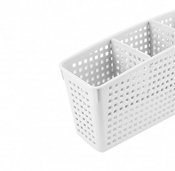 Органайзер Лофт с перегородками 245х95х140мм белый