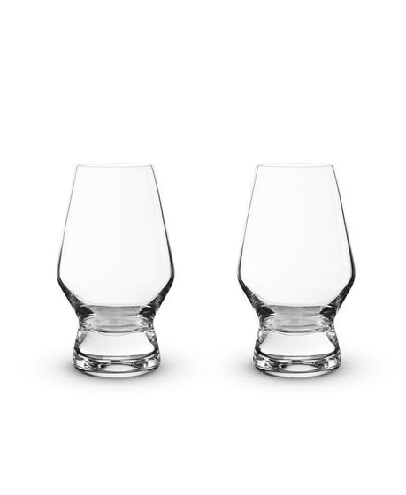 Footed Crystal Scotch Glasses, Set of 2, 8 Oz