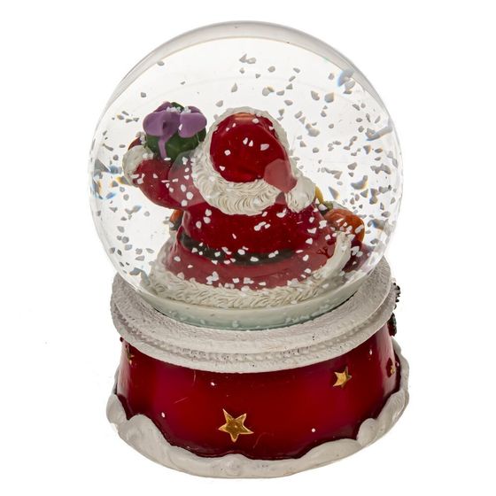 Фигурка декор в стекл шаре &quot;Санта/Олень&quot;, D7 см, L7 W7 H8,5 см, 2в.