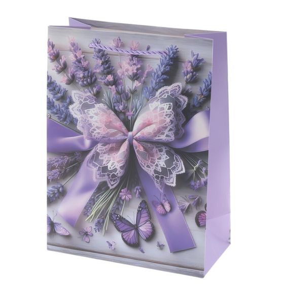 Пакет подарочный (бумага 210г/м2, блок микс 12шт), L18 W8,5 H24 см, 4в.