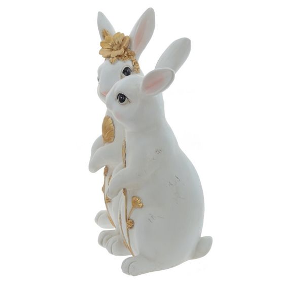 Фигурка декоративная &quot;Зайцы&quot;, L16 W10,5 H21,5 см