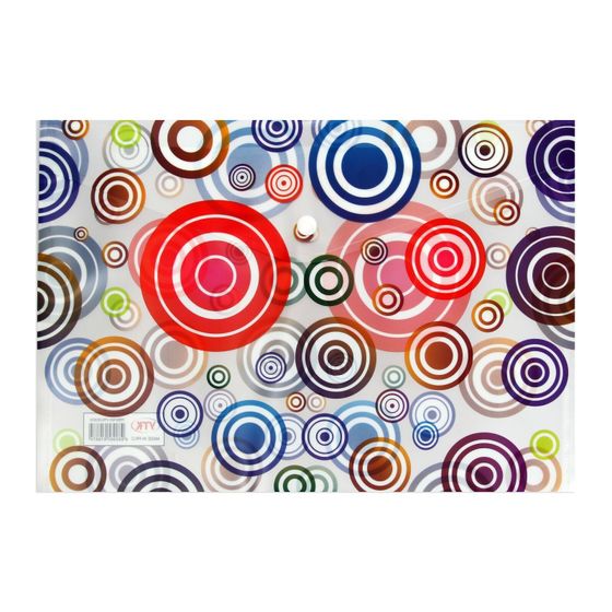 !Папка-конверт на кнопке - 4 штуки, А4, 160 мкм, МИКС