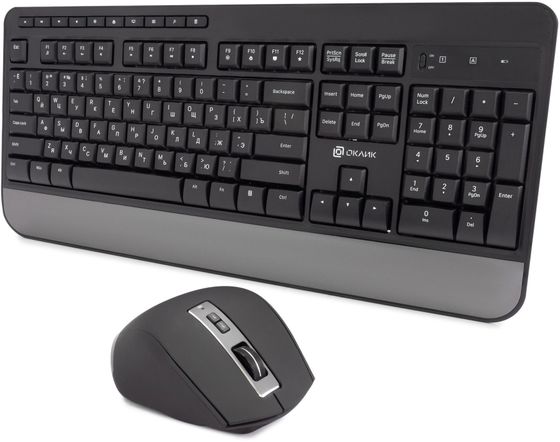 Клавиатура+мышь Oklick S290W беспроводной черный (351701)