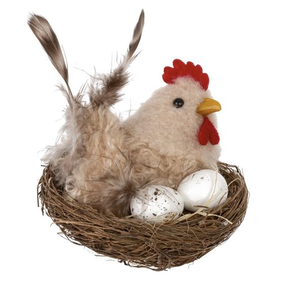 Изделие декоративное "Гнездо пасхальное" (блок 6шт), L7 W7 H7 см, 3в.