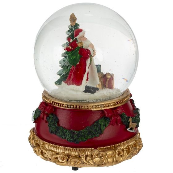 Фигурка декор в стекл шаре &quot;Дед Мороз&quot;, D 9.5 см, L9,5 W9,5 H14 см