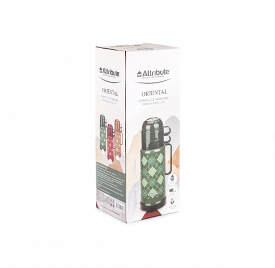 Термос ORIENTAL 1л 2 чашки