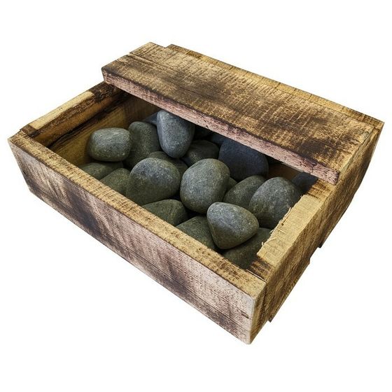 Камень для бани &quot;Оливин&quot; 10 кг ящик, шлифованный
