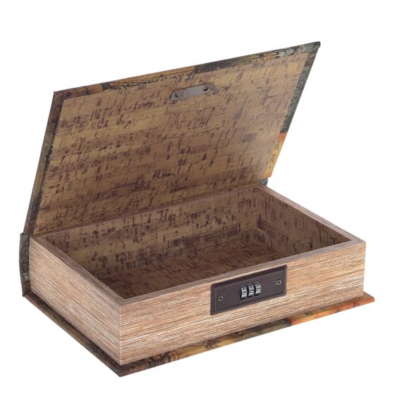 Шкатулка-книга с кодовым замком, Д18 Ш7 В27 см