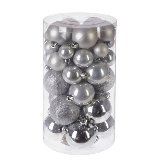 Набор из 40шт, Украшение новогоднее Шар "Сказочное великолепие", D3/4/5/6 см, L14 W14 H26 см