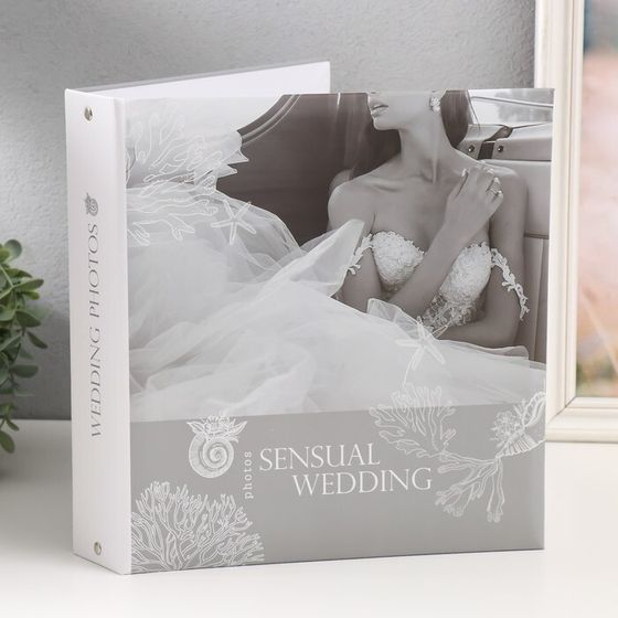 Фотоальбом на 50 магнитных листов 23х28 см, на кольцах &quot;sensual wedding 1&quot;