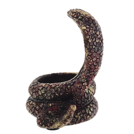 Подсвечник &quot;Змея&quot;, D свечи 4 см, L7 W6 H9 см, 2в.