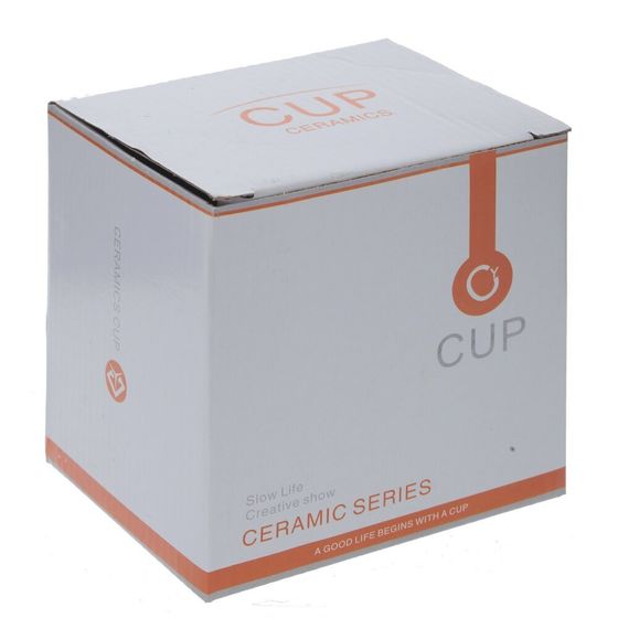 Кружка с крышкой и ложкой, 400 мл, L12,5 W9 H12 см, дизайн микс