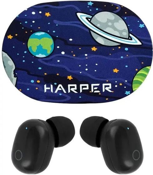 Гарнитура внутриканльные TWS Harper HB-532 space black детские черный