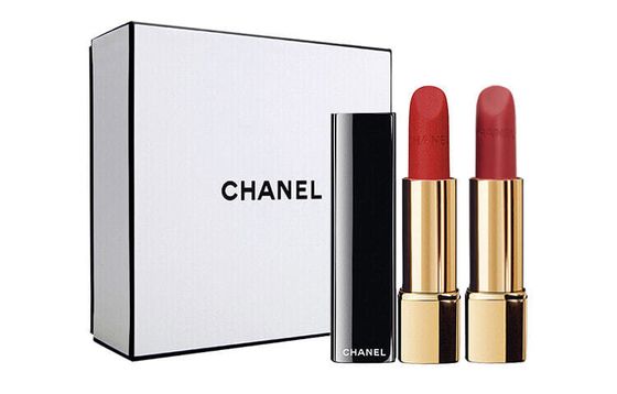 CHANEL Dazzling Glamour Moisten Lipstick Set Easy-to-Blend Velour Matte Finish Set Of 2