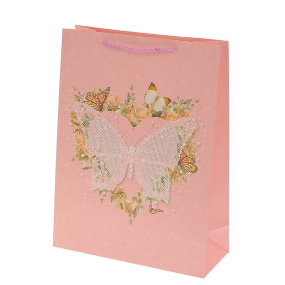 Пакет подарочный (бумага 210г/м2, блок 12шт), L26 W12 H32 см, 4в.