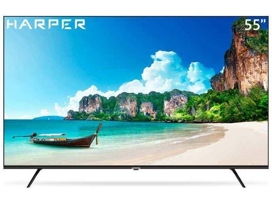 Телевизор LED 55&quot; Harper 55U771TS черный (SMART TV)