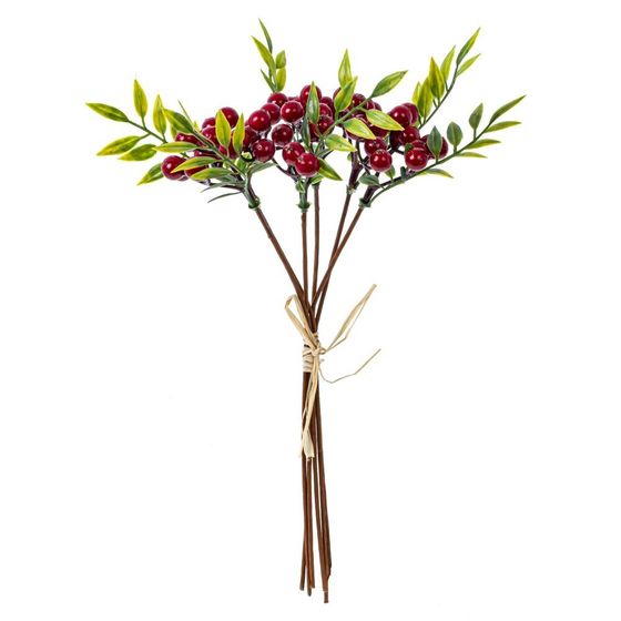 Ветки искусственные &quot;Букет ягодный&quot;, L18 W18 H32 см