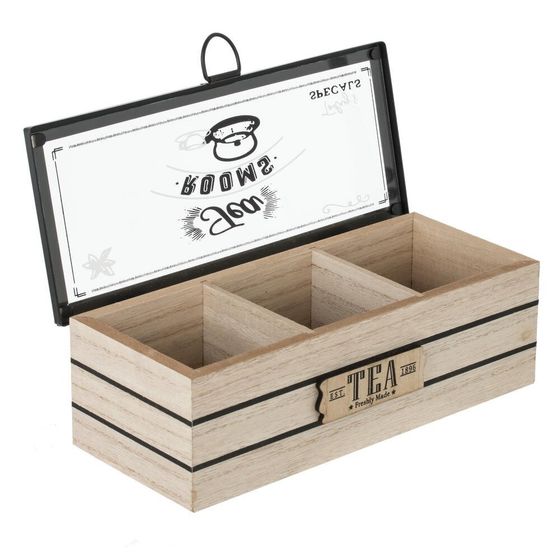 Шкатулка для чайных пакетиков, L24 W10,5 H7,5 см