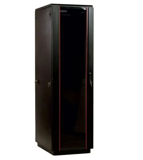 ЦМО Шкаф телекоммуникационный напольный 42U (800x800) дверь стекло, черный (ШТК-М-42.8.8-1ААА-9005) (3 коробки)