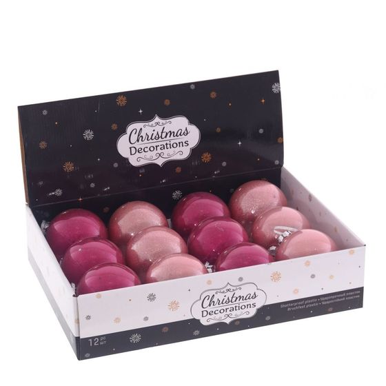 Набор из 12шт Украшение новогоднее "Шар", D10 см, L44 W33 H11 см