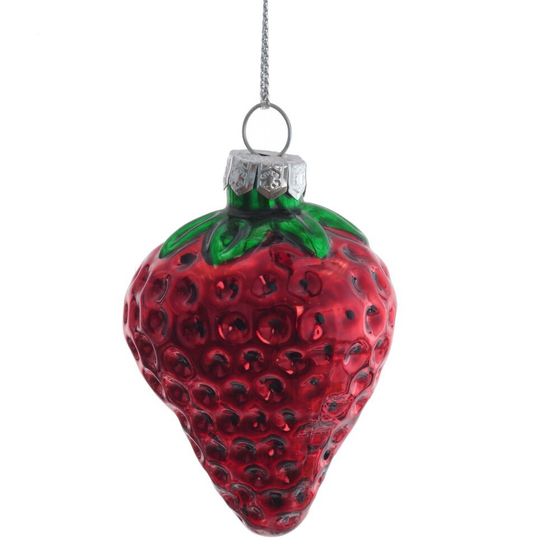 Украшение новогоднее "Клубника", L4 W4 H7,5 см