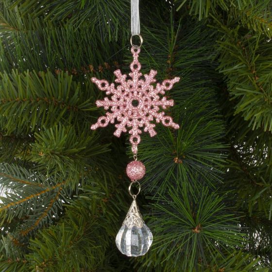 Украшение новогоднее "Снежинка", L9 W2 H16 см