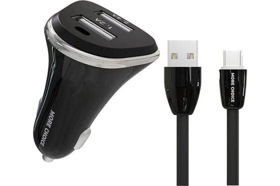 Автомобильное З/У More Choice AC22m 2.4A micro USB черный
