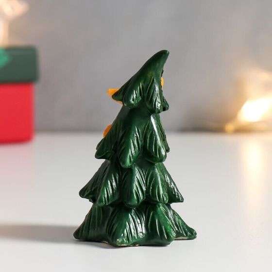 !09 Сувенир полистоун "Заяц перед ёлочкой" МИКС 4,5х4,5х6,8 см.