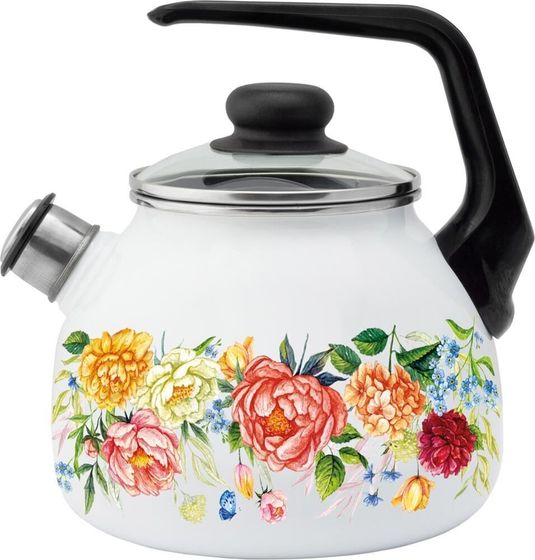 Чайник Appetite 4с209я Peonies 3л со свистком разноцветный