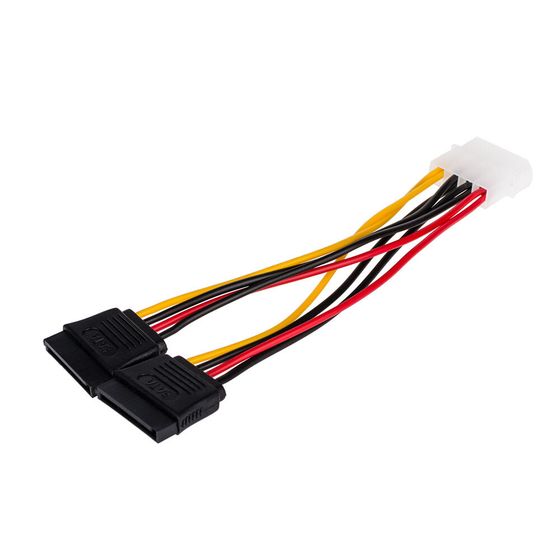 Кабель питания Atcom MOLEX &amp;lt;-&amp;gt; 2xSATA 0.2м (AT8605)