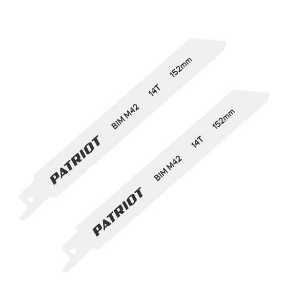 Полотно пильное Patriot для сабельной пилы, по металлу 152*19*0.92мм*14T 2 шт.