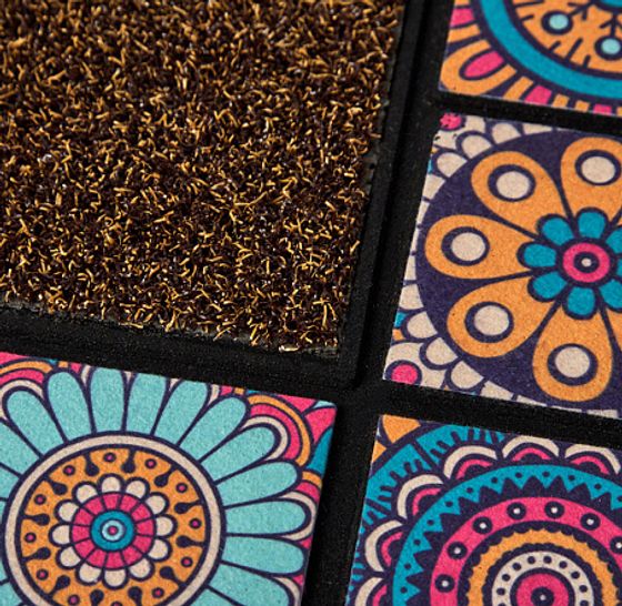 Коврик придверный MOSAIC QUADRO violet 76Х45 см