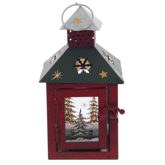 Подсвечник &quot;Фонарь&quot;,L10 W10 H18,5 см, 2в.