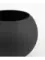 !09 Ваза «Пять вечеров», шаровая, 1 л, 10×12×12 см, стекло, чёрная матовая