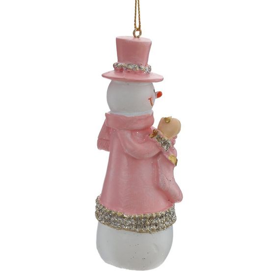 Фигурка декоративная подвесная &quot;Снеговик&quot;, L4 W3,5 H11,5 см, 2в.