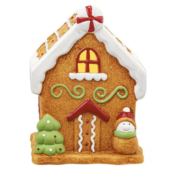 Фигурка декоративная с подсветкой &quot;Домик пряничный&quot;, L10,5 W8,5 H14,5 см, (2хLR44), 2в.