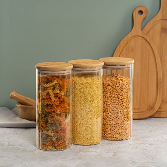 Набор банок для хранения сыпучих продуктов LINA 3шт 1040мл