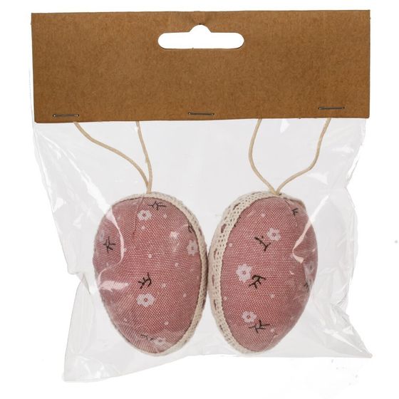 Набор из 2-х изделий декоративных подвесных &quot;Яйцо&quot; (4*6), Д12 Ш4 В14 см,дизайн микс